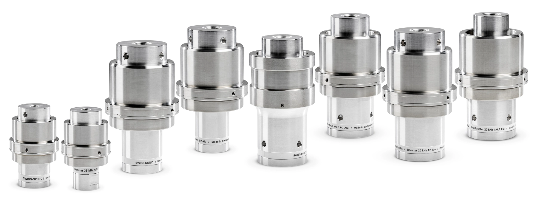 Ultrasonic transducer booster and sonotrode stack components